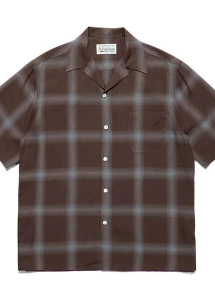 blue check lapel shirts with Grozavu logo