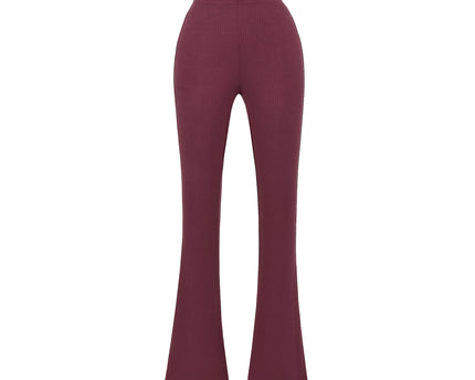 Slim fit low waist slightly flared pants