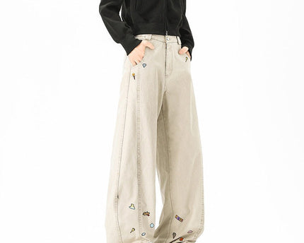 Pantalons cargo imprimés amusants style unisexe tendance larges jambes décontractés longs