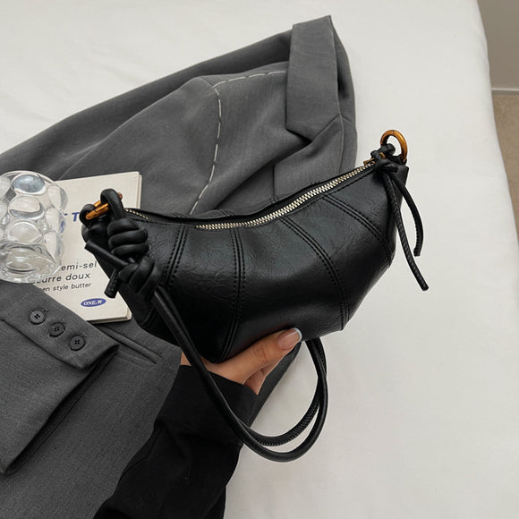 Braune Umhängetasche für Frauen, Tasche aus Kuhhorn