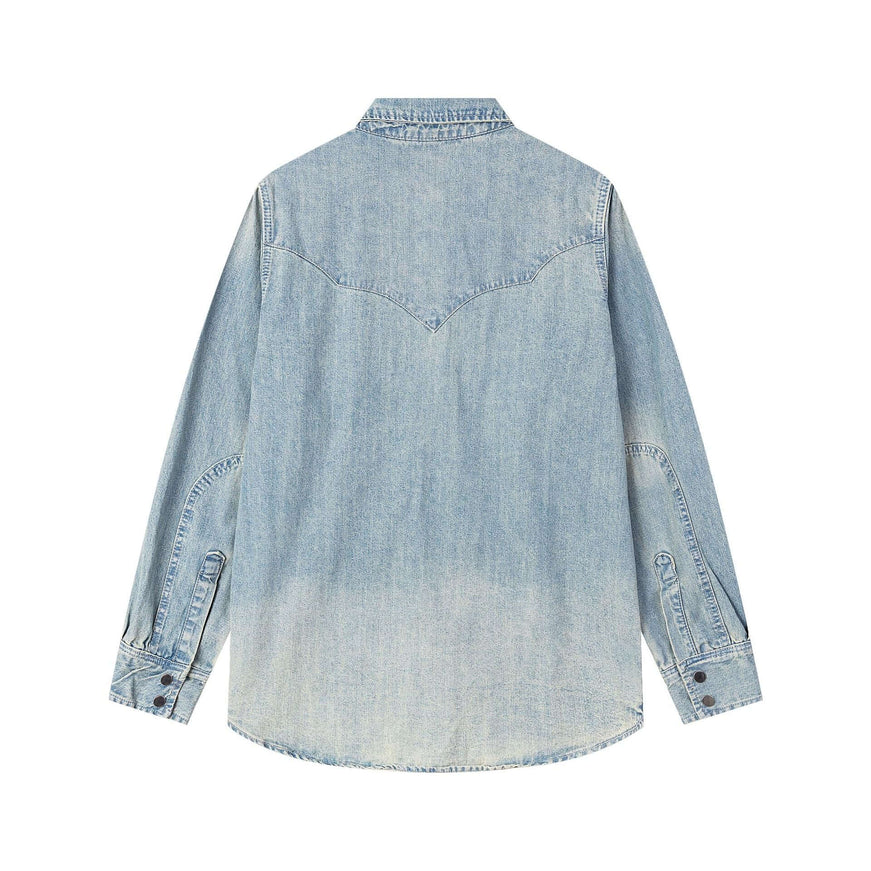 Cowboy Long Sleeve Shirt styling detail - Premium Streetwear