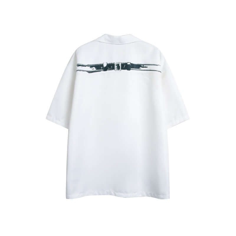 White short sleeve shirts with Grozavu logo