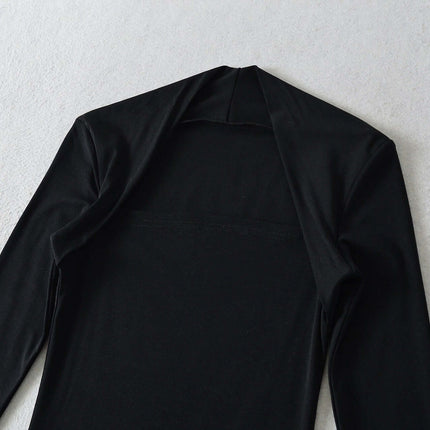 Langarm-Top mit quadratischem Ausschnitt