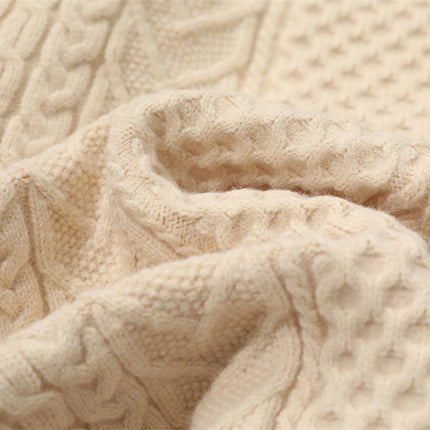 Letter Beaded Knit Sweater – Loose Fit