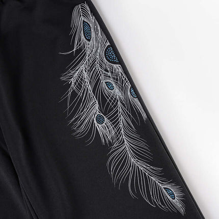 Pantalones Deportivos Casuales Negros – Corte Suelto