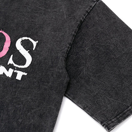 Cross Print Vintage T-Shirt – Loose Fit