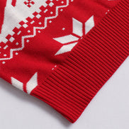 Ladies' Christmas sweater jacquard reindeer pullover warm knit sweater