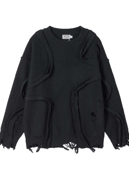 Black knitted sweaters with Grozavu logo