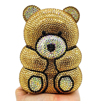 Crystal Bear Evening Party Bag
