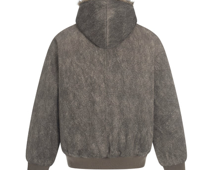 Jachetă cu guler din bumbac cu jachetă din bumbac