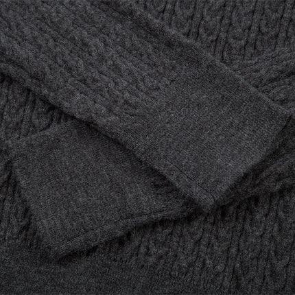 Suéter de punto con cuello tipo polo – Ajustado