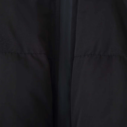Close-up view of the stand collar and zipper of the Stand Collar Zip Jacket – Casual Fit in black.