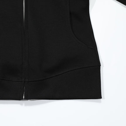 Vintage Gothic Zip-Up Hoodie – Slim Fit Streetwear