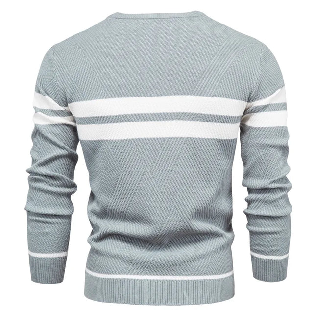 Pullover Sweater – Slim Fit Patchwork Design