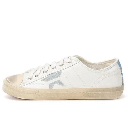 Cowhide Lace-Up Retro Star Shoes