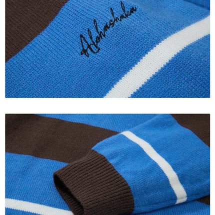 Lässige Zweiteilige Strickware mit Kragen