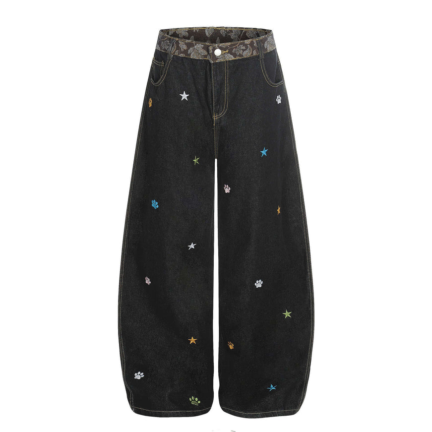 Front view of Color Block Pocket Non Trousers - Grozavu brand streetwear