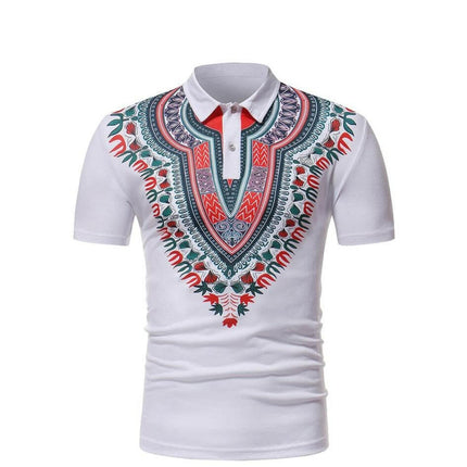 Grozavu African Men's Tee: Bold Prints, Sleek Fit at €24.99