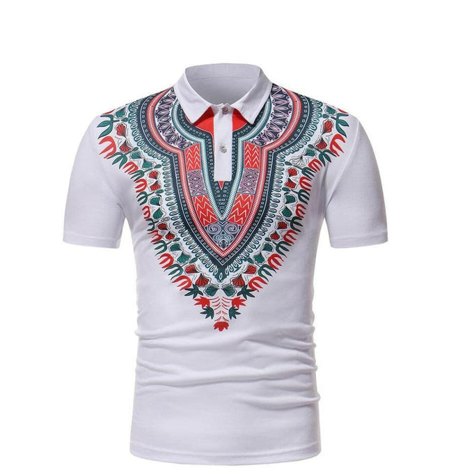 Grozavu African Men's Tee: Bold Prints, Sleek Fit at €24.99