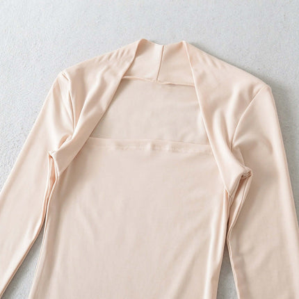 Langarm-Top mit quadratischem Ausschnitt