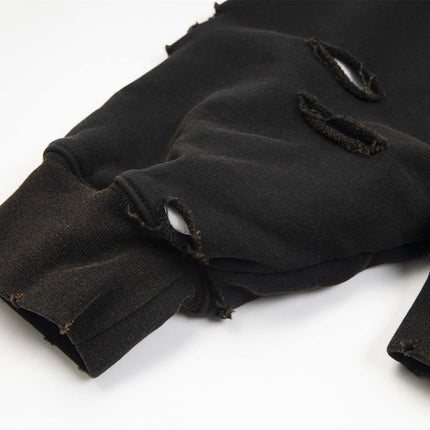 Gewaschene Buchstaben Druck Hoodie – Lockere Passform