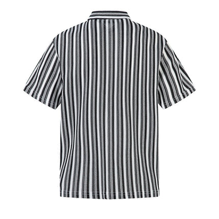 Chemise à manches courtes pour hommes et femmes, col décontracté, style vintage ample