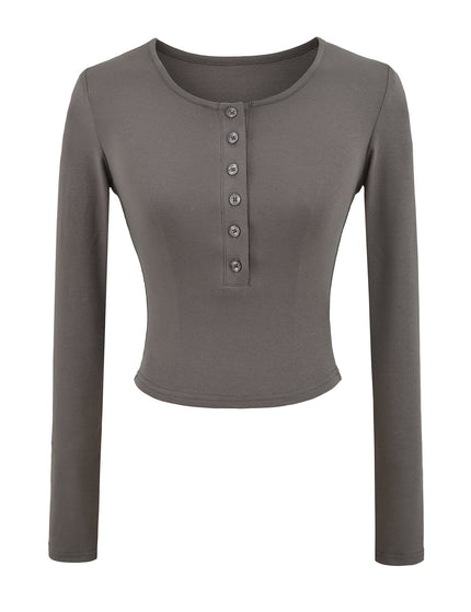 T-shirt à manches longues avec col en V