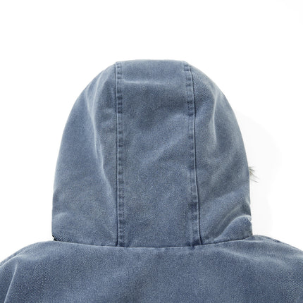 Woolen Collar Cotton Jacket With Fleece