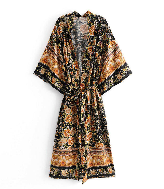 Grozavu Flower Belt Kimono: Your Fashion Fusion!