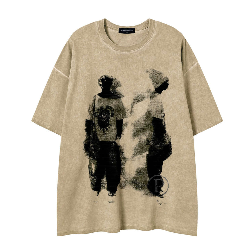 Dark Grey signature boxy tee with Grozavu logo