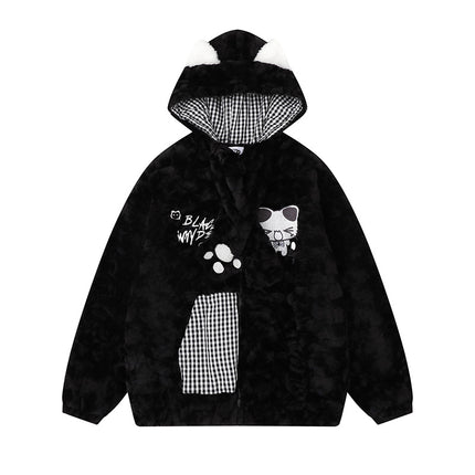 Sherpa Coat Winter Thick Warm Versatile  Hooded Cotton Jacket