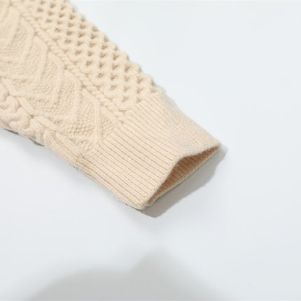 Letter Beaded Knit Sweater – Loose Fit