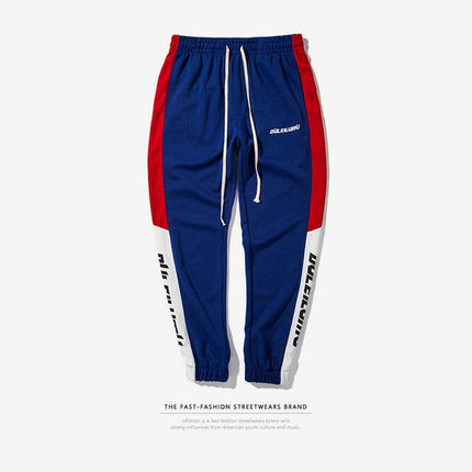 Grozavu Vintage Sweatpants: Printed with Side Stripes and Pockets at €30.99