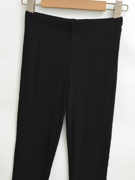 Slim fit low waist slightly flared pants
