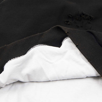 Gewaschene Buchstaben Druck Hoodie – Lockere Passform