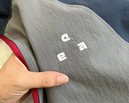 Retro Three-Stripe Raglan Sleeve Patchwork Stand Collar Sports Jacket