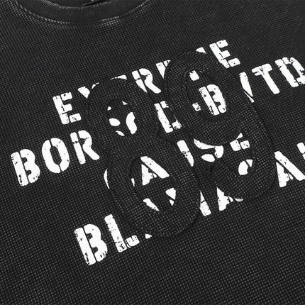 Camiseta de Algodón Lavado Waffle Retro