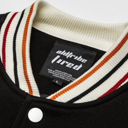 Chaqueta de béisbol de color bloque divertida – Corte holgado