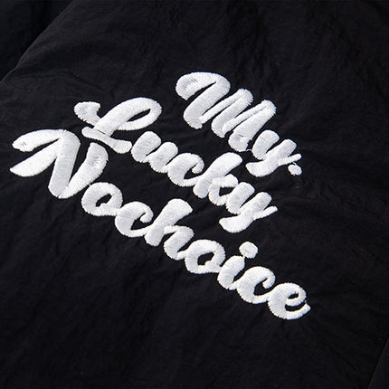 Fellkragen bestickter Kapuzenbaumwollmantel