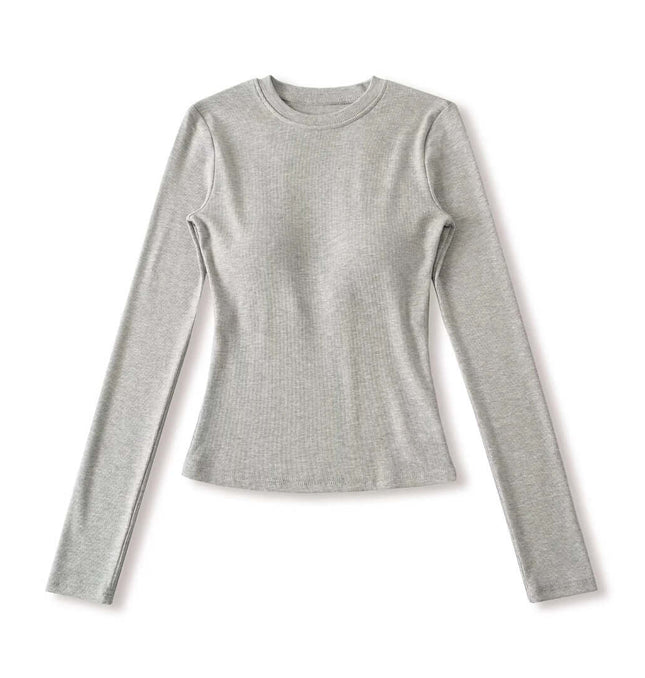 Top de manga larga ajustado con relleno elástico