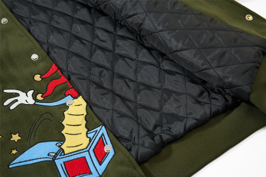 Giacca Ricamata in Stile Retro Cartoon – Cappotto Invernale Caldo