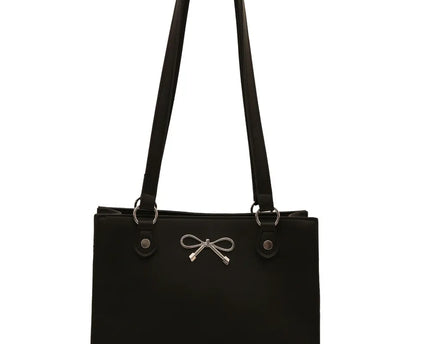 Sac à épaule en cuir PU Bow