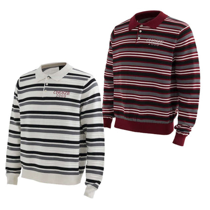 Pull en tricot à lettres en blocs de couleurs - Coupe ample