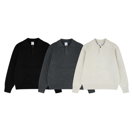 Reverskragen Strickpullover - Lockere Passform