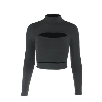 Grozavu's Sexy Hollow Turtleneck Top: Long Sleeve Style at €44.99