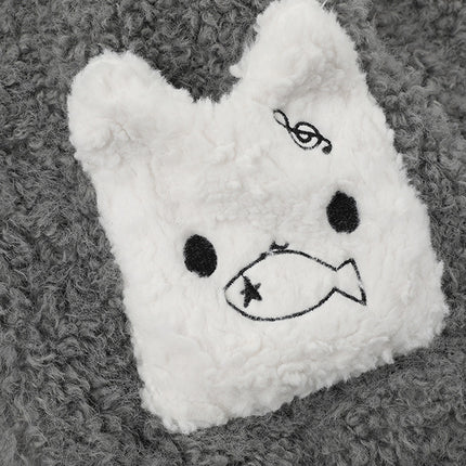 Abrigo de Invierno de Algodón con Cuello de Piel de Oveja