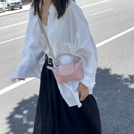 Retro fashion versatile women's bag, shoulder crossed, carrying high-end nylon dumpling bag