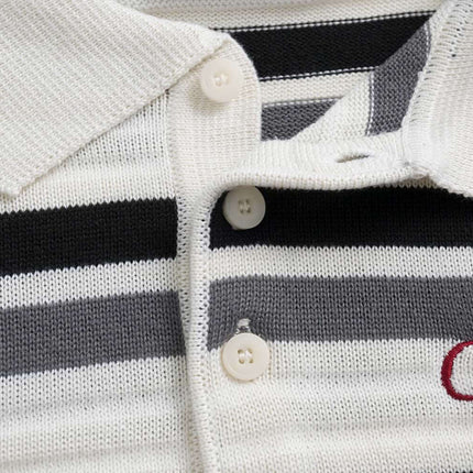 Pull en tricot à lettres en blocs de couleurs - Coupe ample