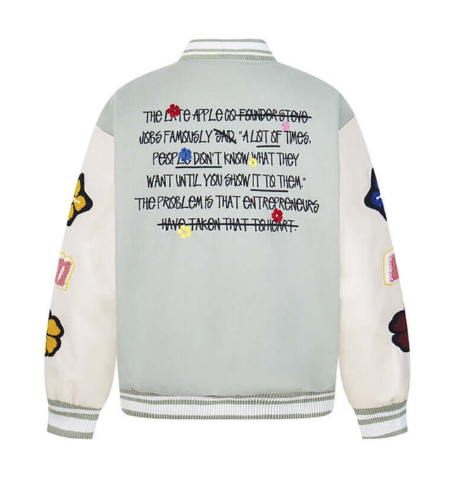 Paneled Varsity Jacket styling detail - Premium Streetwear