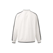 Camisa de Manga Larga con Cuello en V Deportiva Impermeable Negra Blanca